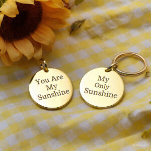 metal keyring badge.